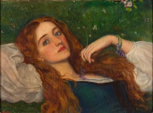 In the grass by Arthur Hughes