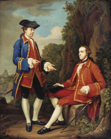 George Harry Grey, Lord Grey of Groby, later 5th Earl of Stamford (1737-1819) and his Travelling Companion, Sir Henry Mainwaring, 4th Bt (1726-1797) by Sir Nathaniel Dance-Holland RA (London 1735 ¿ Winchester 1811)